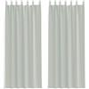 vidaXL Tende in Voile con Passanti 2 pz Grigio Chiaro 140x260 cm