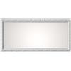 ITALIA CORNICI Maestri Artigiani Specchiera da Parete Bianco, Specchio Rettangolare Grande Classico Barocco con Fregi, Cornice in Legno, Made in Italy (Bianco Lucido 140 x 50 cm)