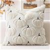 Artscope 1 Pezzi Zucca Federe in Lana Corta Velluto Copricuscini Morbido Decorativo autunnale Fodere per Cuscino Lusso Stile per Divano Camera da Letto Carina Zucca Beige 45x45 cm