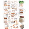 Oizemori Rub On Adesivi 4 fogli A5 Aperol trasferibili impermeabili | Decorazione personalizzata per album fotografici in vetro, gesso.