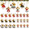 Ourdort 30 Pezzi Decorazioni Albero di Natale Angelo,Addobbi Albero di Natale Legno | Angioletti per Albero di Natale,Angioletti Natalizi,Decorazioni Albero di Natale,Calendario dell'Avvento Targhe in Legno
