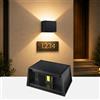 CORESLUX Lampada da parete per esterni, a energia solare, 3000 K, lampada da esterno a LED per esterni, con fascio di luce regolabile, IP67, impermeabile, per giardino, balcone, terrazza, scale