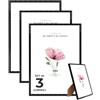 Lupia Set 3 Cornici Portafoto 13x18 cm Nera PERFECT da Tavolo e Parete | Cornici foto in plastica, profilo sottile e minimal, verticali o orizzontali, per casa e ufficio, Made in Italy
