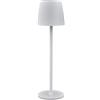 L'Arcolaio Lampada LED Touch Ricaricabile H 38 Cm 10 x 10 Cm IP54 Round Pro Bianco