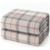Corredocasa Plaid in Pile Ultra Morbido e Soffice con Elegante Trama Scozzese Made in Italy - Leggero e Confortevole - Perfetto per Divano, Letto (Fango, Una Piazza e Mezzo 160x210)