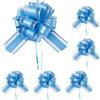 AXXSIL 6 Nastri A Fiocco Grandi, 15cm Azzurri, per Confezioni Regali, Auto, Fiori, Ceste, Matrimoni, Feste di Compleanni, Feste del Ballo
