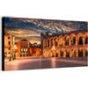 Wallazz Quadro su Tela Veneto - Quadri Moderni Soggiorno - Venezia, Verona, Padova, Vicenza, Treviso, Cortina - Stampa su Tela Canvas HD - Quadro Moderno Soggiorno 70x140 cm