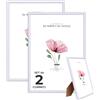 Lupia Set 2 Cornici Portafoto 15x20 cm Bianca PERFECT da Tavolo e Parete | Cornici foto in plastica, profilo sottile e minimal, verticali o orizzontali, per casa e ufficio, Made in Italy