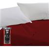 Happidea - Lenzuolo Sopra Piano, 100% Cotone, Tinta Unita, Made in Italy, Pack Barattolo Riutilizzabile, Singolo, 160x290, Rosso Bordeaux