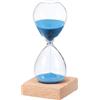 PATIKIL Clessidra A Sabbia Da 5 Minuti Orologio A Sabbia Clessidra Blu | Timer, Con Base In Legno, Per Decorazione Casa Ufficio Ristorante