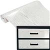 DecoMeister Pellicola Adesiva per Mobili 90x100 cm - Carta Adesiva Effetto Legno per Rivestimento Mobili Cucina e Armadio - Pellicola Decorativa Lavabile e Impermeabile - Madreperla Bianco