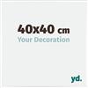 yd. Cornice 40x40 cm Bianco Lucente - Cornice in Alluminio Kent | Your Decoration, Vetro acrilico antiriflesso, Montaggio a parete, Adatta per foto, poster o puzzle, Made in Holland
