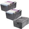 GF WAY Set 3 Organizer Armadio con 9 Scomparti, Scatole Salvaspazio per Cassetti, Biancheria, Intimo, Calze e Accessori, Pareti Rigide, Tessuto Resistente, Design Moderno, 43x30x20 cm