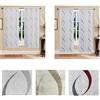 Home Tresor - Coppia Tende a Vetro | Tende per Interni Cucina, Bagno, Cameretta | Tendine Moderne Mod. Debby B8 Semitrasparenti (45 x 240 cm, Onde Rosso)