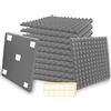 SK Studio Confezione da 12 Pannelli Fonoassorbenti Correzione Acustica fonoassorbenti in schiuma per Studio di registrazione Ufficio 30x30x5cm, Nero