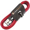 VisioSound Cavo Mic XLR Maschio a Femmina/Microfono bilanciato/Cavo Patch Mic / 7 Colori 3m Rosso
