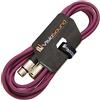VisioSound Cavo Mic XLR Maschio a Femmina/Microfono bilanciato/Cavo Patch Mic / 7 Colori 3m Viola