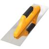 RemixAst Cazzuola per stucco in acciaio inox, manico lungo 40 cm, strumento per levigare le pareti per intonacare, riempire, rifinire cartongesso, giallo argento, confezione da 2