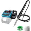 Aliarm Stazione di saldatura senza fili compatibile con strumenti a batteria Makita 18 V LXT portatile, 90 W, con controllo della temperatura LCD, per fai da te, elettronica e riparazioni di cavi (batteria