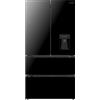 GRF Frigorifero americano GRF FA91831DTBG, Sistema Multi Flow: No; raffreddamento frigorifero: No Frost; congelatore: Frost, Capacità netta totale 539 l, Rumorosità: 37 dB(A), Dispenser acqua, Dimensioni: L 91,1 cm A 183 P 70,6 cm, Nero, Classe E