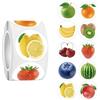 Vbglmya Rotolo di adesivi a forma di frutta, 500 pezzi da 2,5 cm, etichette adesive assortite per scrapbooking, imballaggi, artigianato per bambini, graziosi adesivi decorativi con mela, arancia, uva