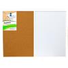 E-Line Lavagna bacheca, promemoria, doppio uso, magnetica e sughero, cornice bianca in legno, cm 45x60