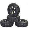 KEEDA Pneumatici in gomma da 75 mm e ruote in plastica, pneumatici RC e 6 raggi Rader per 1/10 RC Sulla strada auto 1/16 RC Rally Auto HSP 94123 HPI Kyosho Tamiya (nero)