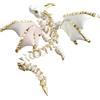Generic Modello di drago a doppia corna stampato 3D, 30 cm con ali, alato, snodato multiplo, modello di drago alato mobile, da collezione, figura animale flessibile (#B)