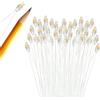 Silkwish 50 micro diodi LED, pre-saldati, micro SMD LED 0603, precablati, con cavo PTFE da 20 cm, per fai da te, modellismo, decorazione, illuminazione (bianco caldo)