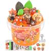 Okaybee Orange Clear Slime Set per bambini, melma Bucket with Slime Clay, regalo per feste per ragazze e ragazzi, giocattolo sensoriale, Pasqua, Halloween, regali di Natale