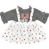 ZWOOS Vestiti per Bambole 35-43 cm, Vestito con Stampa di Fragole Compatibile con Baby Born, Baby Annabell, Nenuco e Altri, Regali per Ragazze, Bambini, WJYF-18-25