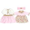 ZWOOS Vestiti per Bambole 35-43 cm, Elegante Abito in Cotone Compatibile con Baby Born, Baby Annabell e Altri, Regali per Ragazze, Bambini, Confezione da 2, WJYF-18-21