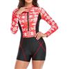 Generisch Tuta da surf a maniche lunghe con protezione solare per donna, elegante costume da bagno in neoprene con design ad angolo piatto, versatile, per nuoto e sport acquatici