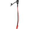 ljhnba Presa ricarica per scooter elettrico preconnessa | Presa da 5, 5x2, 1 mm con cavo rosso-nero, connettore a due pin, cappuccio collegato, hardware del pannello