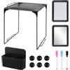 Générique Locker Accessory Kit - Magnetic Mirror & Shelf Set, Decor for School Teens | Large 14x10 Inch | Locker Accessories for Girls with Pen Holder | PP Frame Lens, for School, Teens