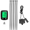 PLIXO Computer per bicicletta, tachimetro GPS impermeabile IP54, con touch screen retroilluminato, computer wireless universale per biciclette, bordo nero