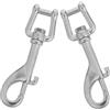TOYANDONA 2 Pezzi Gancio Sub a Testa Singola in Acciaio Inox Marino | Rotazione Bloccabile, Meccanismo a Molla, per Attività Marine, Barca, Bcd e Portachiavi