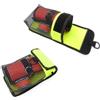 BEAZOOM Borsa portatile in rete per bobina e marcatore | Borsa permeabile all'acqua con anello a D e gancio per accessori da snorkeling, facile da fissare al BCD, rosa