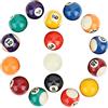 Tbest Set di Palle da Biliardo, 38MM Resina Ecologica | Include 15 palline numerate, pallina bianca, resistente agli urti, adatta per sale giochi, leggera, facile da trasportare