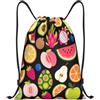 Zelinge Sacca sportiva con coulisse, Creature marine Cartoon Azzurro | Borsa con coulisse per sport, campeggio, viaggi, danza
