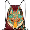 Zelinge Zaino con coulisse, sacca da palestra, Volpe Rosso, S (14 x 16.9 | Borsa con coulisse per sport, campeggio, viaggi, danza