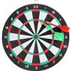 BAKAJI Dart Game Gioco Tirassegno Tiro al Bersaglio Bifacciale con 2 Freccette in Metallo Installazione alla Parete Doppia Modalità di Gioco Diametro 24 cm Gioco di Abilità