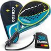 Ozbego Racchetta da Padel Carbonio 3K OZBEGO con Custodia, 2 Overgrip, Protezione per Telaio e Cinturino da Polso - Leggera e Resistente per Uomo, Donna, Principianti e Avanzati
