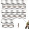 yupeuooe Girelle da pesca, Girelle con clip da pesca Connettore ad anelli a forma di | Connettore per esca con corda per acqua salata per canne da pesca interne in acqua salata Bait Rig Terminal Tackl