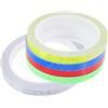 Amosfun 5 Rotoli Adesivi Riflettenti per Bici PVC 8m Notturni | Taglio e Applicazione Rapida, Superficie Lucida e Brillante, per Biciclette e Passeggini in Città