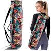 xyuayamz Borsa per Tappetino Yoga, Borsone da Yoga Donna con Tasca, Borsa Yogas Porta Tappetino, Spallacci Regolabili, Borse Sportiva Donna Trasportare il Tappetini da Yogas, Pilates o Palestra, Tela
