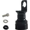 EcoLivzen Clip in lega di alluminio antiruggine nero | Chiusura rapida, corpo in lega di alluminio, rivestimento antiruggine, adatto per tubi da 2,5-3,8 cm, finitura nera