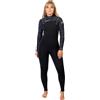 Gul Yulex Flexor 2026 - Muta da donna con zip sul petto da 4/3 mm, colore: Nero/Splaterpalm