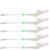VALICLUD 5 Pezzi Esca da Pesca Notturna 9cm, Realistico Gambero Bianco | Riutilizzabile in Metallo, per Pesca da Riva e Outdoor, Adatta a Trota e Pesce Serra