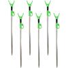 Generic Supporti per canna da pesca, 6 pezzi, in metallo, telescopici, portatili | Porta canna da pesca per esterni, riva, fiume, lago, mare, acqua salata, pescatori